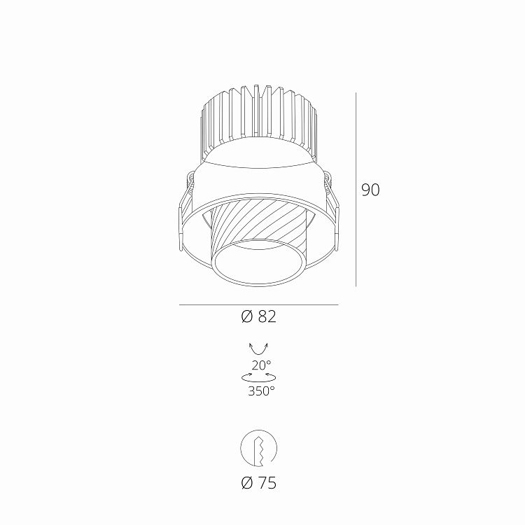 Skarlat RSL74331 10W WH+BK 3000K