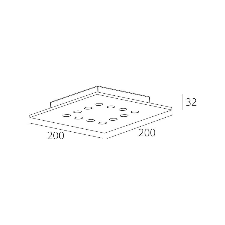 Skarlat  RSLC78063 12×1.5W WH+BK 3000K