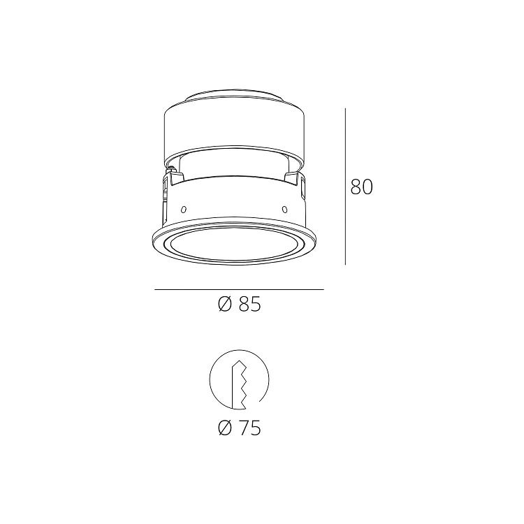 Skarlat RFL76038 12W WH+NI 4000K