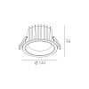 Skarlat RDL73027-5 18W WH+CHR 3000K-0