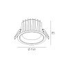 Skarlat RDL73027-6 25W WH+CHR 3000K-0