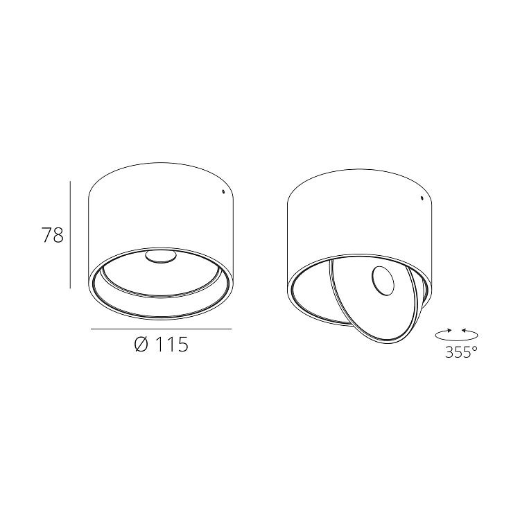 Skarlat RSLC78054 7W BK 3000K