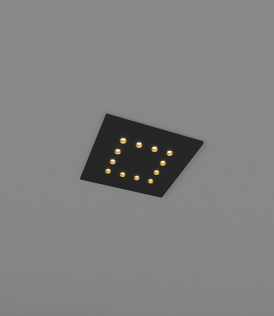 Skarlat  RSLC78063 12×1.5W BK+GD 3000K