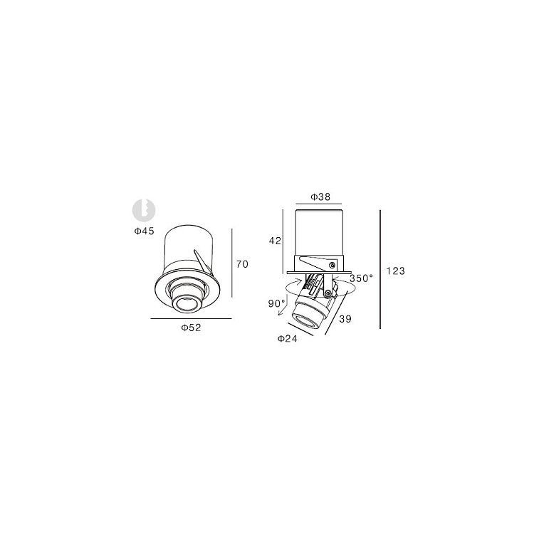 Skarlat RSL74162 3W BK 4000K