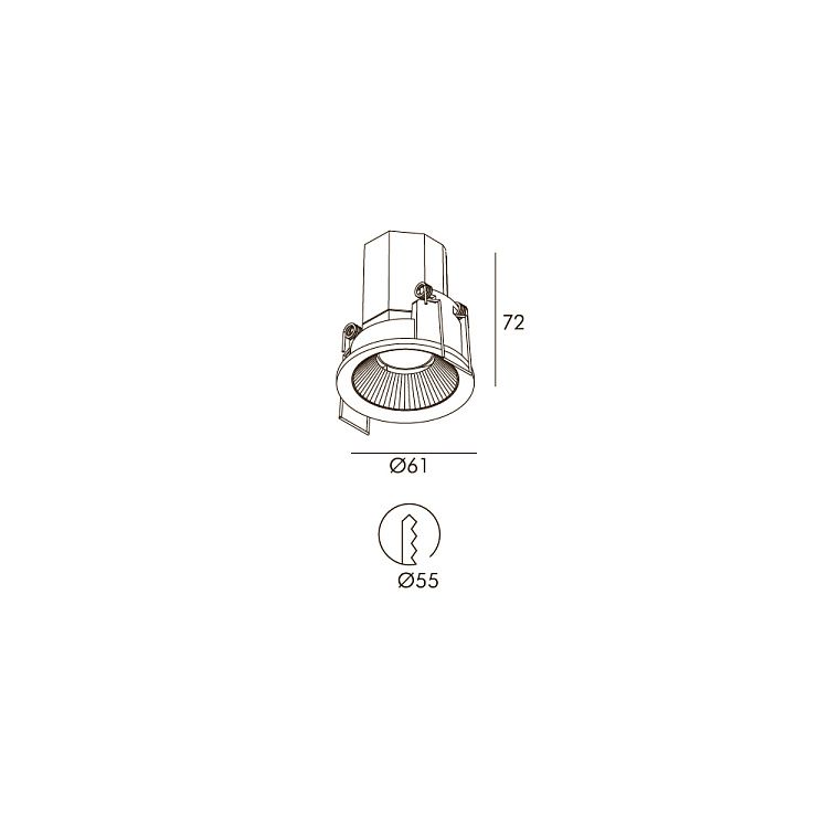 Skarlat RFL76086 7W WH+BK 4000K