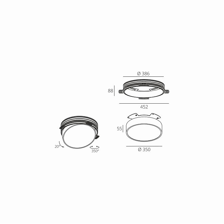 Skarlat  RDL73030 30W WH 3000K