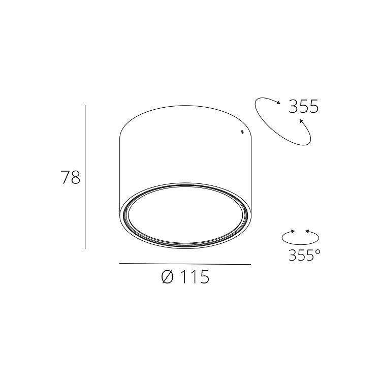 Skarlat RDLC79026 7W BK 4000K