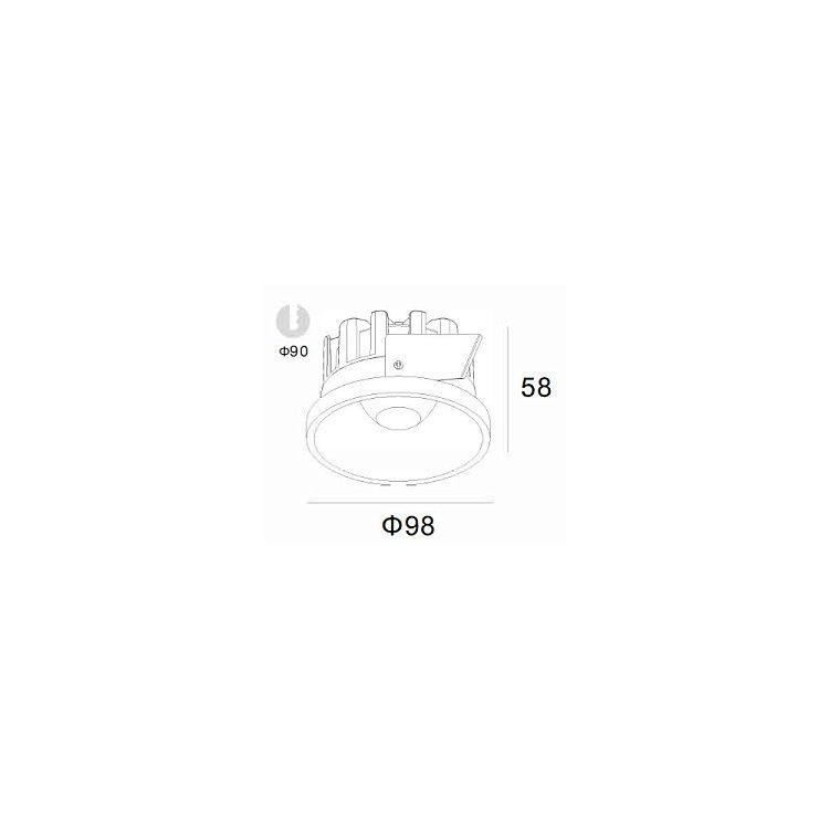 Skarlat RSL74091-4 18W BK 3000K