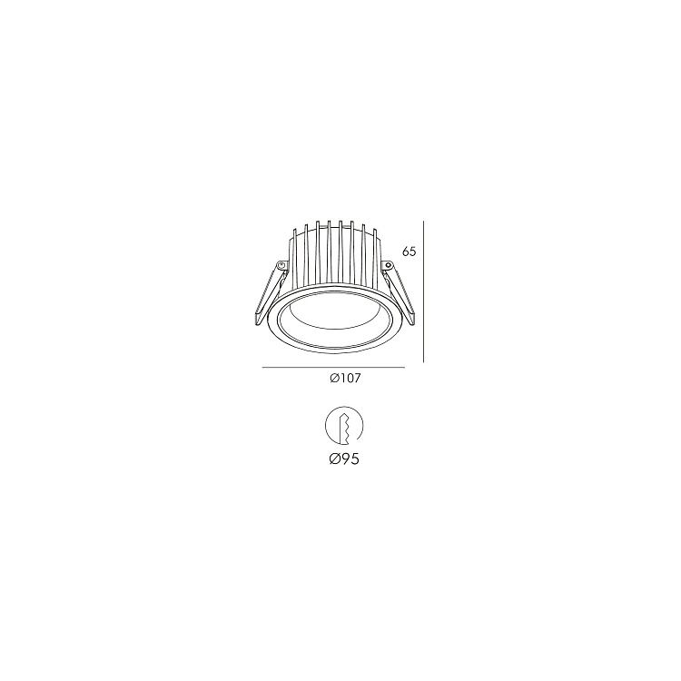 Skarlat RDL73028-3.5 15W BK 4000K