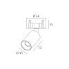Skarlat  RSL74077 7W WH+BK 3000K-0