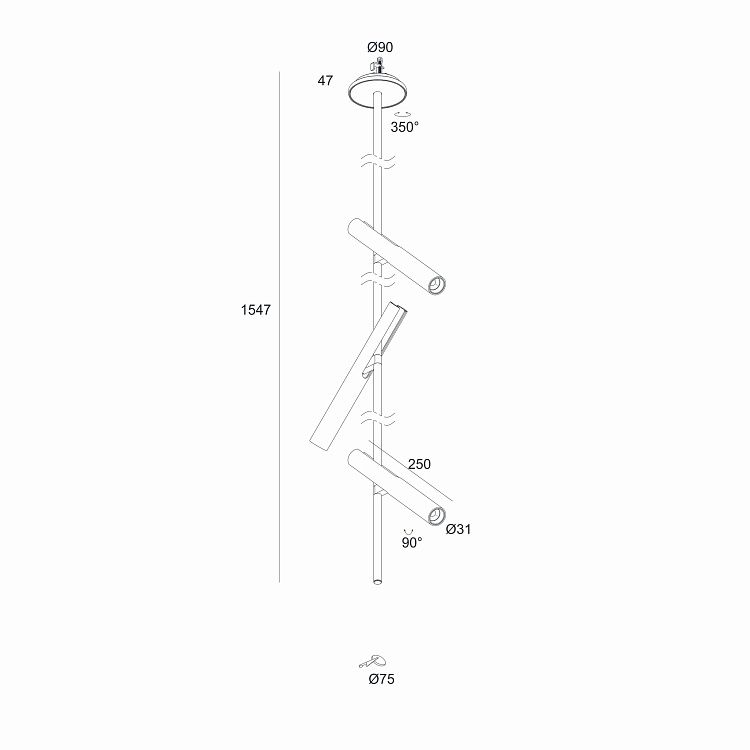 Skarlat  RSL74248-3 3x7W WH+BK 3000K