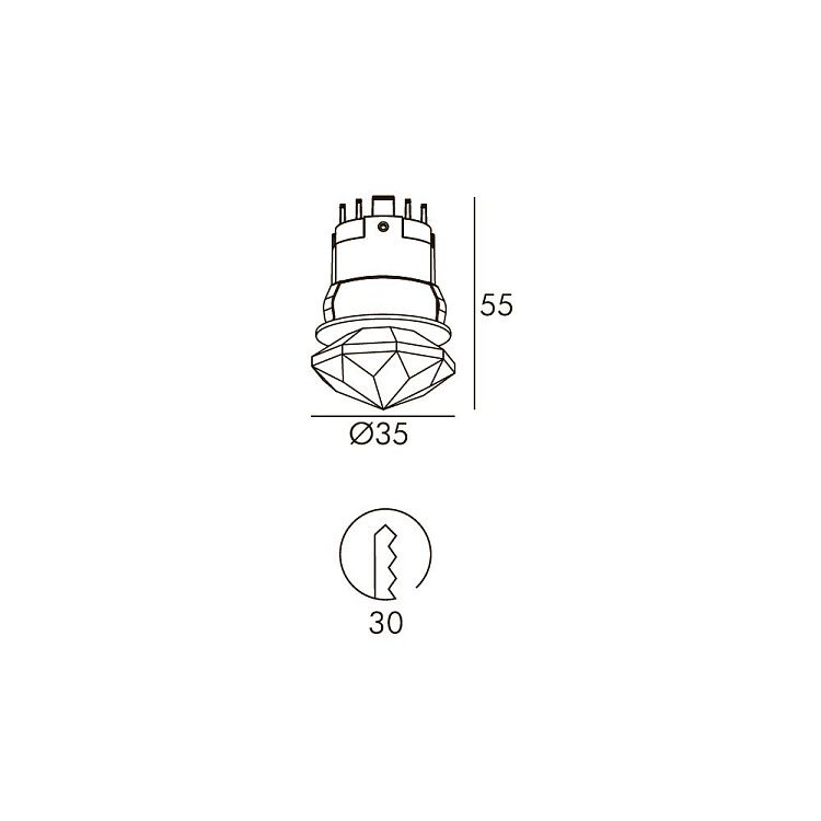 Skarlat RSL74366 3W BK 4000K