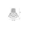 Skarlat  RSL74070-A 12W WH+BK 3000K-0