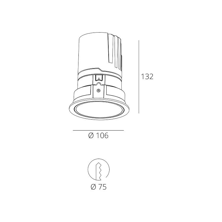 Skarlat RFL76018 18W WH+NI 3000K