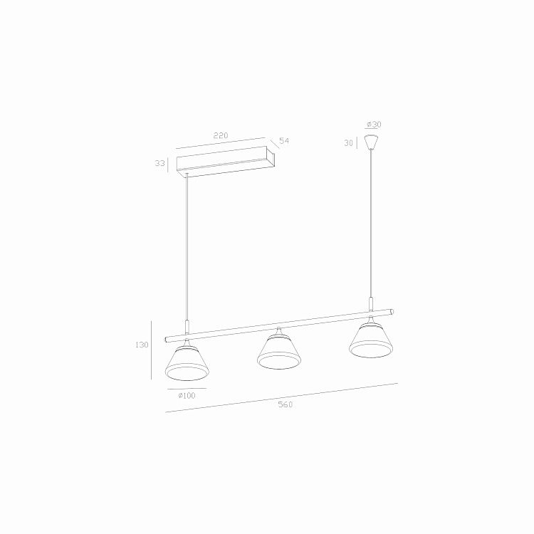 Skarlat RHL77026 3*6W BK 3000K
