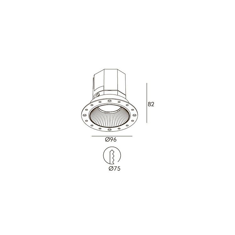 Skarlat RFL76089 12W WH+BK 4000K